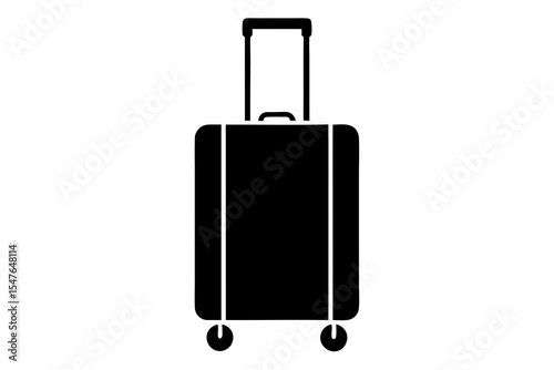 Black Suitcase Icon, Travel Bag, Luggage