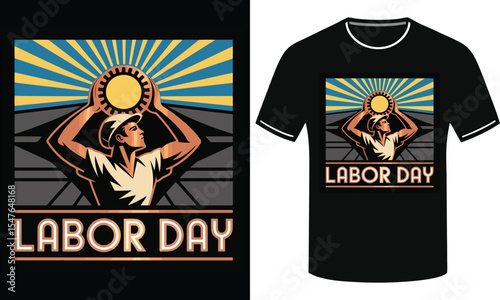 Black T-Shirt design for Labor Day