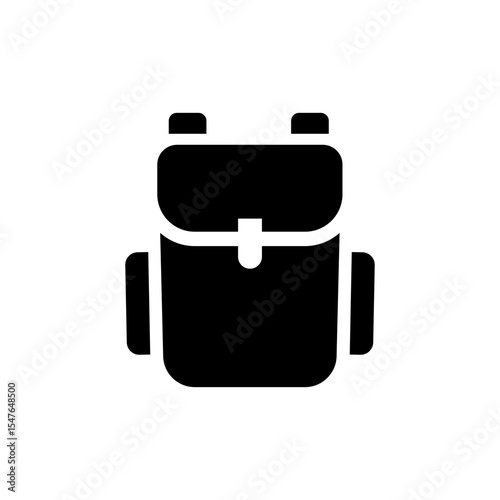 Backpack icon. Backpack vector symbol.