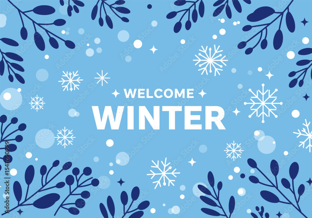 Obraz premium Celebrating welcome winter, design vector illustration