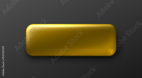 Golden frame label, event bar button, gold signboard. Vector illustration