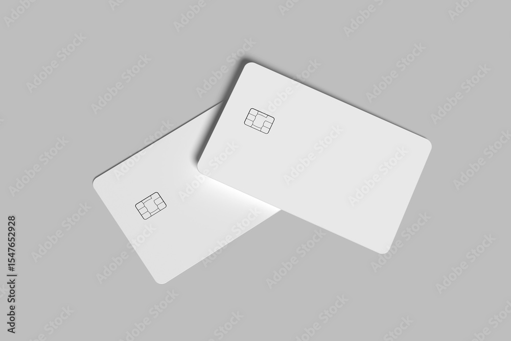 Credit card blank mockup Credit card blank mockup