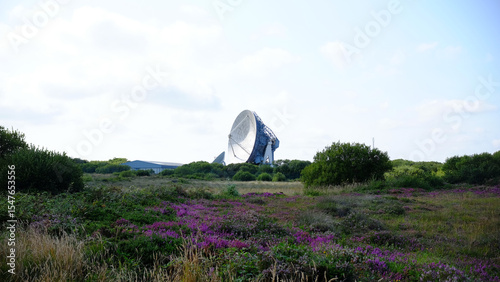satellite dish on moorland