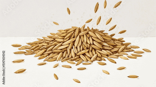 Silken Husk Rice grain isolated watercolor vector illustration svg