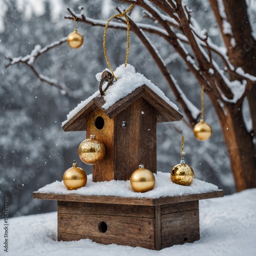 wooden bird house