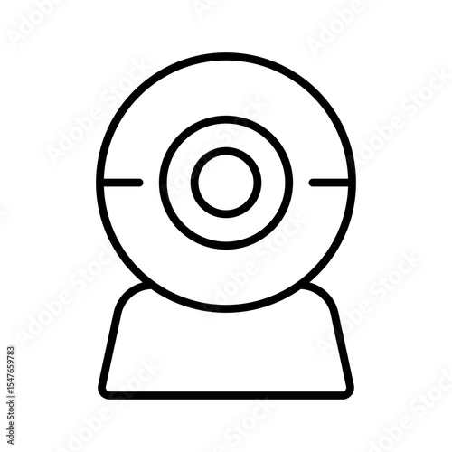 Webcam line icon.  Web camera line icon. Editable stroke. Vector icon. Isolated on transparent background.

