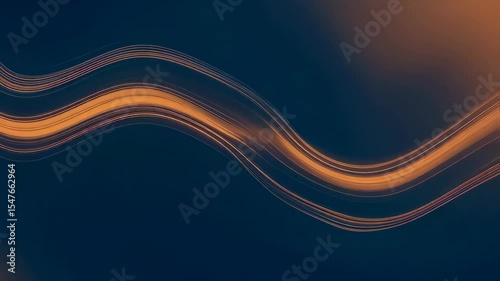 Abstract Wave Motion, Dynamic Lines in Dark Hues.