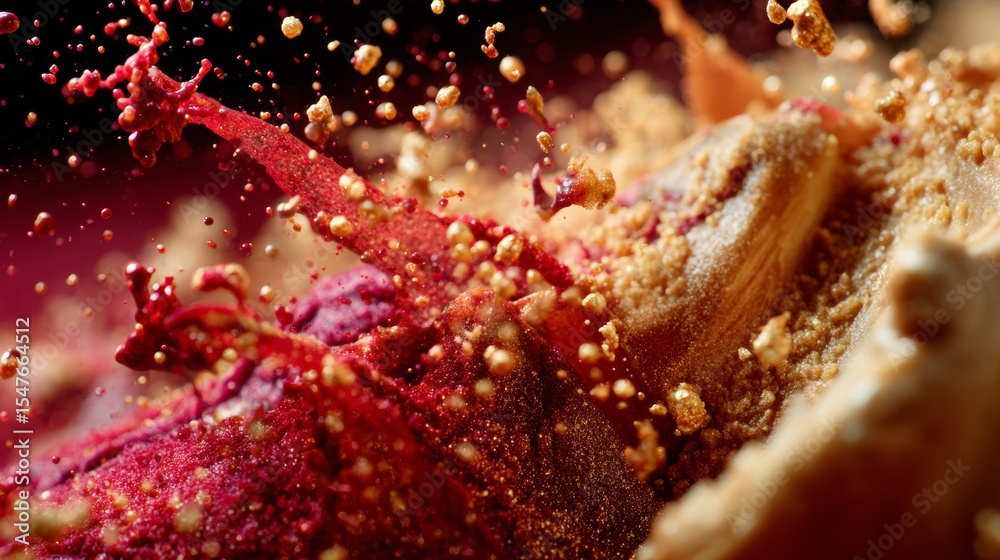 Fototapeta premium Closeup of dynamic powder explosion on shoe sneaker in motion for creative commercial product photography