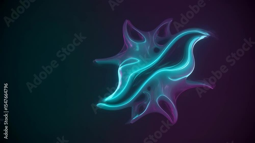 Abstract Neon Flow, Dynamic Liquid Forms.
