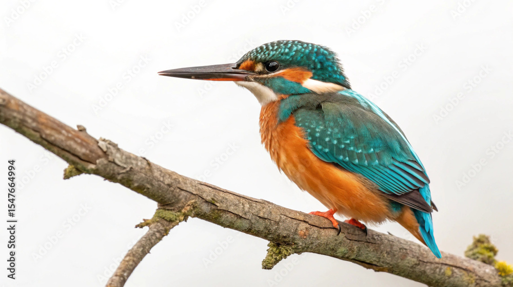 Common Kingfisher perched on a branch, vibrant blue and orange feathers, wildlife photography Common Kingfisher perched on a branch, vibrant blue and orange feathers, wildlife photography