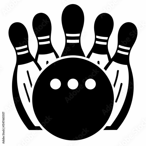 bowling ball and pins