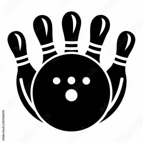 bowling ball and pins