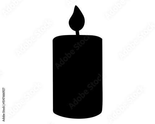 Candle silhouette, Candle elements icon vector