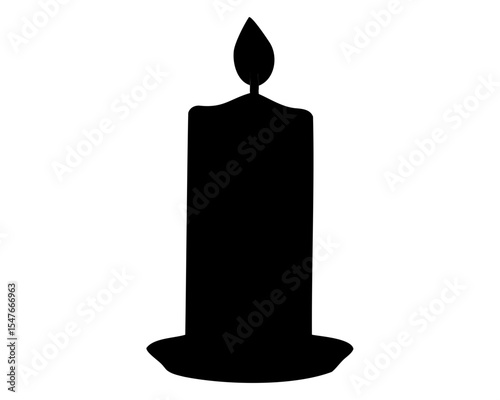 Candle silhouette, Candle elements icon vector