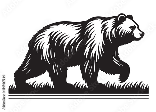 vector silhouettes of a bear, grizzly bear silhouettes, bear silhouette logo vector animals, bear black silhouette animals vector, bear wild animal silhouettes on the white background