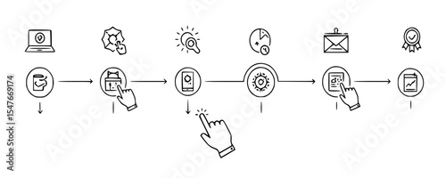 User Interaction Icons: A Step-by-Step Visual Guide to Enhancing Online Engagement and Streamlining Digital Processes