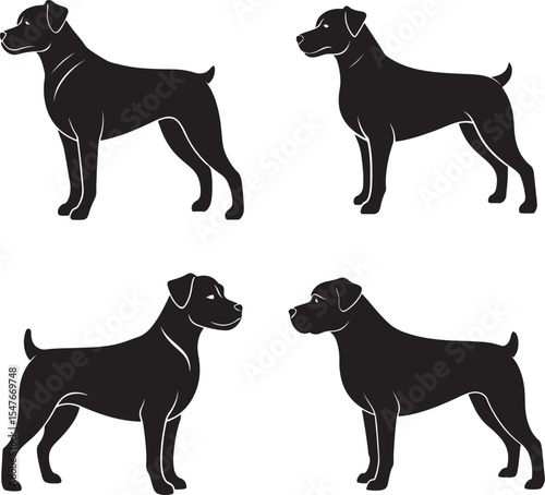 dog silhouettes vector