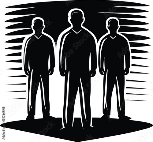 Collection of silhouettes of animals: men, children, women, a plane, a bird 
