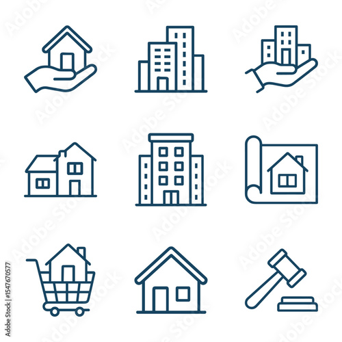 Home investment and real estate concepts. Icon symbol illustration