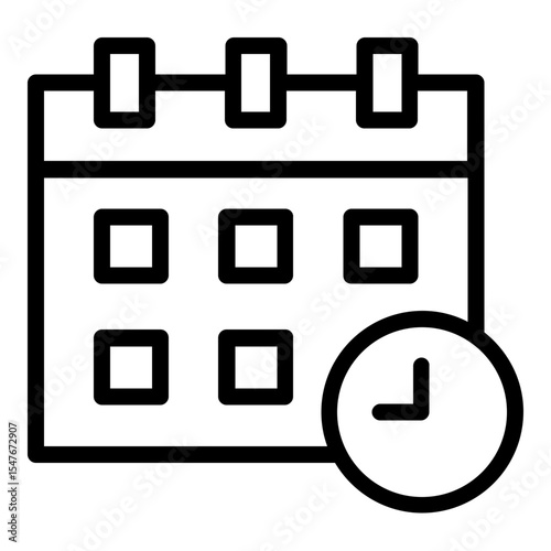 calendar deadline icon line