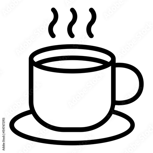 coffe mug icon line