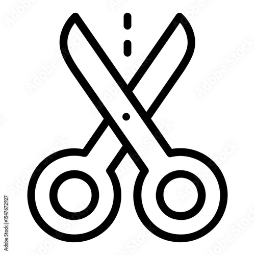 cut scissors tool icon line