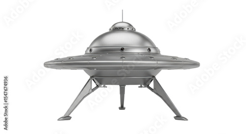 Isolated Silver UFO