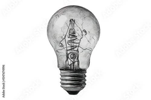 Detailed pencil sketch of a lightbulb (1)