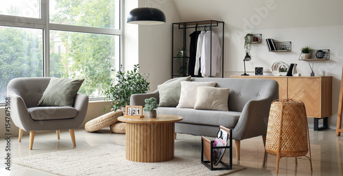 Interior of light living ro...
