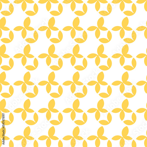 Bright Yellow Pattern Geometric Flower Shape