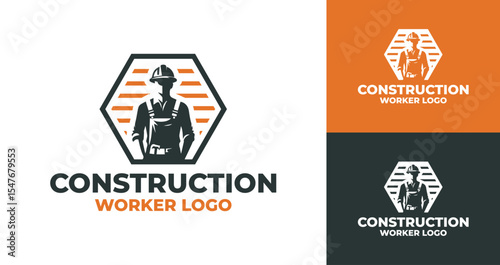 Creative and Minimal Construction Worker Logo Designs for Branding