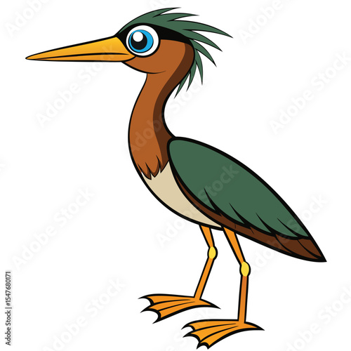 Colorful Bird Sign 2D Flat Cartoon Vector Illustration Premium AI-generated vector
