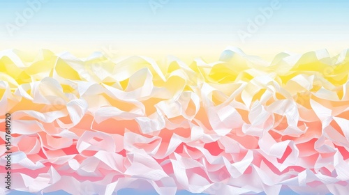 Vibrant Abstract Background with Colorful Waves of Paper Texture