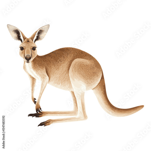 Illustration of Kangaroo kangaroo animal art vector