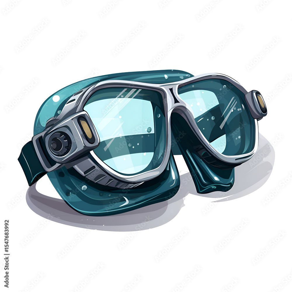Fototapeta premium Diving Mask. Explore the Underwater World
