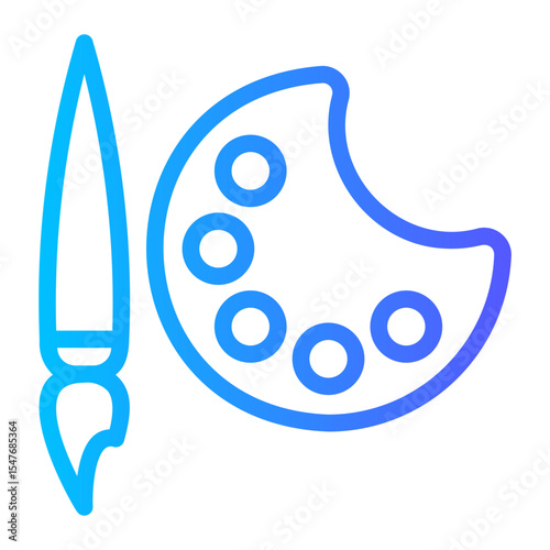 Paintbrush and Palette Icon
