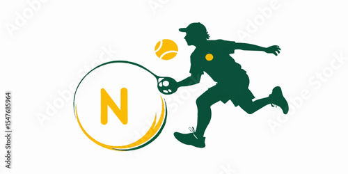 Silhouette of a football player in action on a white background