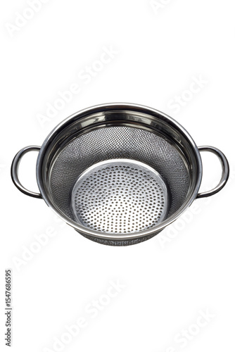 A Silver Metal Sifter Small Centered On A