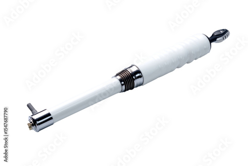 A White Ceramic Curling Wand Tapered Isolated On