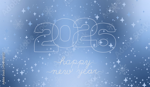 2026 New Year Icy Gradient Vector Banner