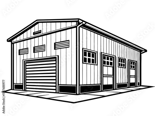 Storage Warehouse Structure Illustration