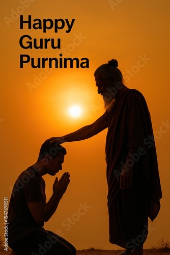 Happy Guru Purnima poster design.