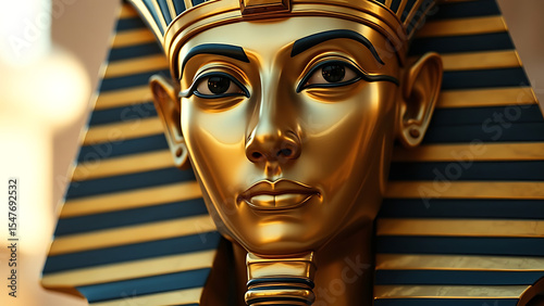 Timeless royalty egyptian pharaoh portrait depicting the commanding presence of a pharaoh detailed a