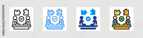 Joint Effort Icon Collection Set Multiple Style