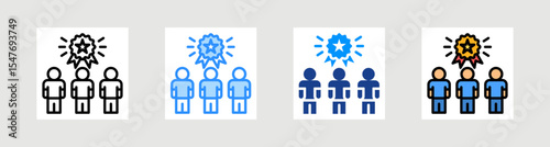 Team Achievement Icon Collection Set Multiple Style