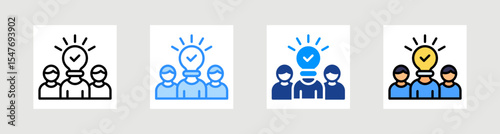 Smart Team Icon Collection Set Multiple Style