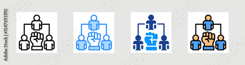 Team Cohesion Icon Collection Set Multiple Style