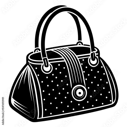 Fashionable handbag isolated on white background