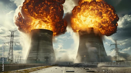 explosion accident at a nuclear power plant. man-made disaster