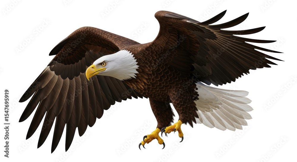 Obraz premium Isolated Bald Eagle